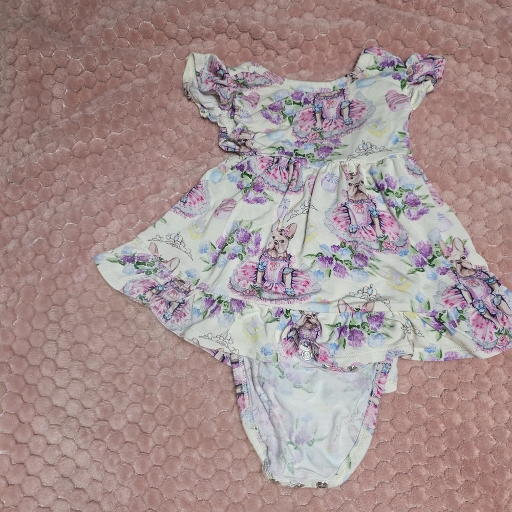 Posh Peanut Pink and Purple Floral Dress